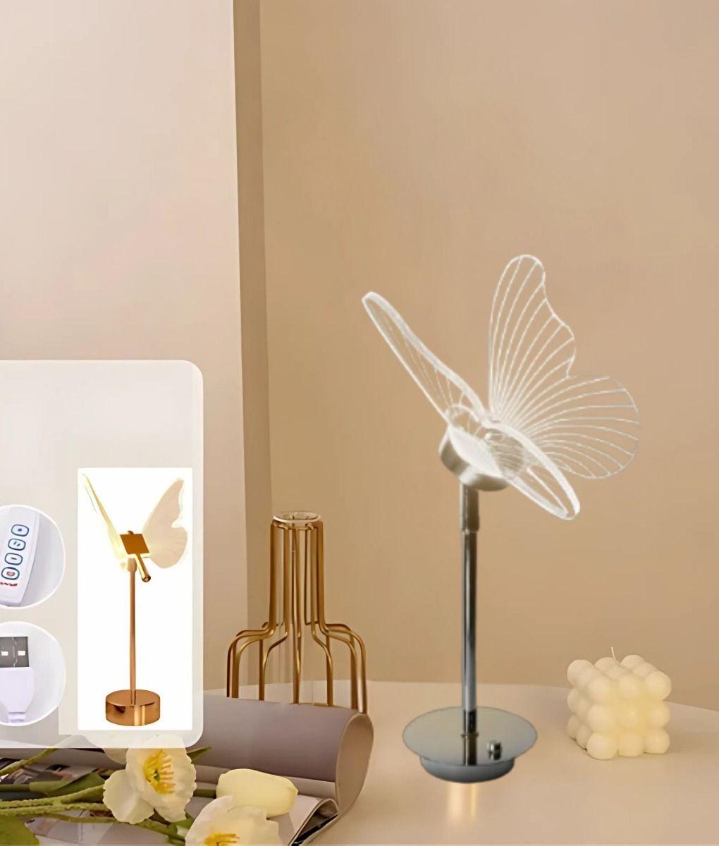 Lámpara Mesa Decorativa LED Mariposa Minimalista Hogar Jhn-5