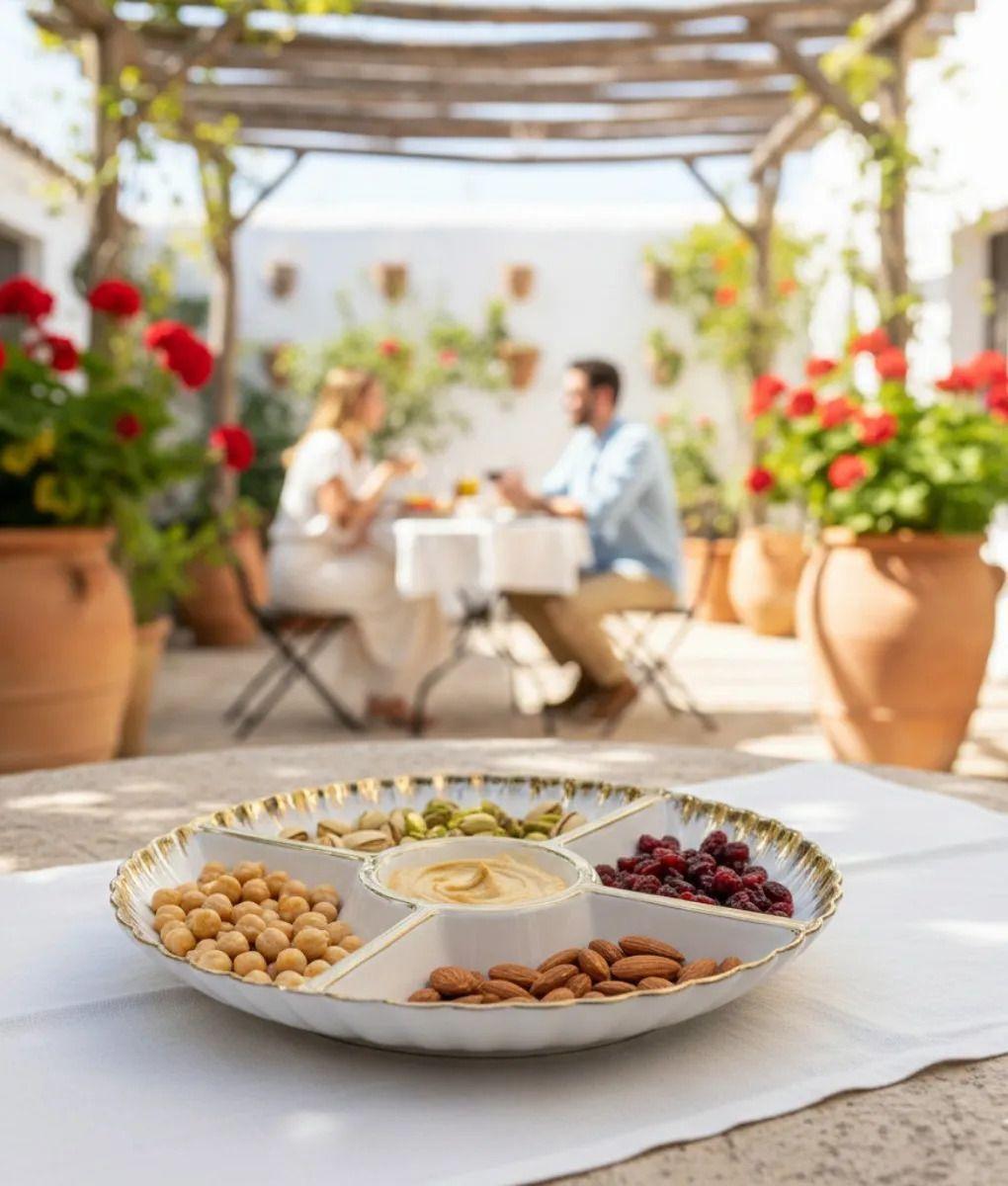 Bandeja Decorativa Redonda Seccionada Borde Ondulado Jhn-7