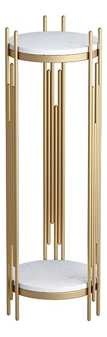 Porta Macetas Redonda Decorativa Elegante 2 Niveles 70cm Jhn-1