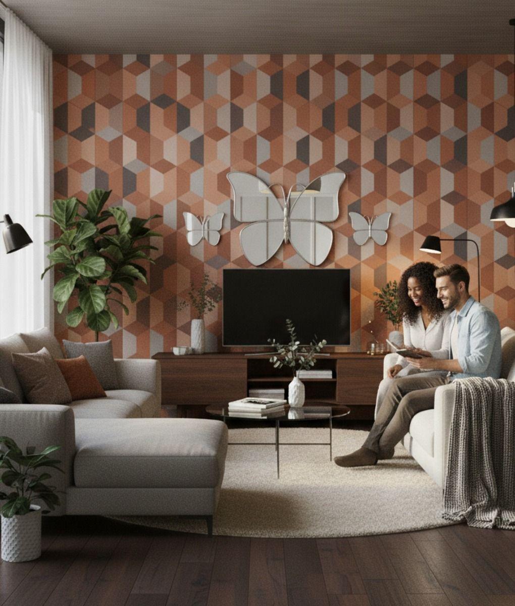 Set 3 Espejo Decorativo Pared Mariposa Funcional Hogar Jhn-4