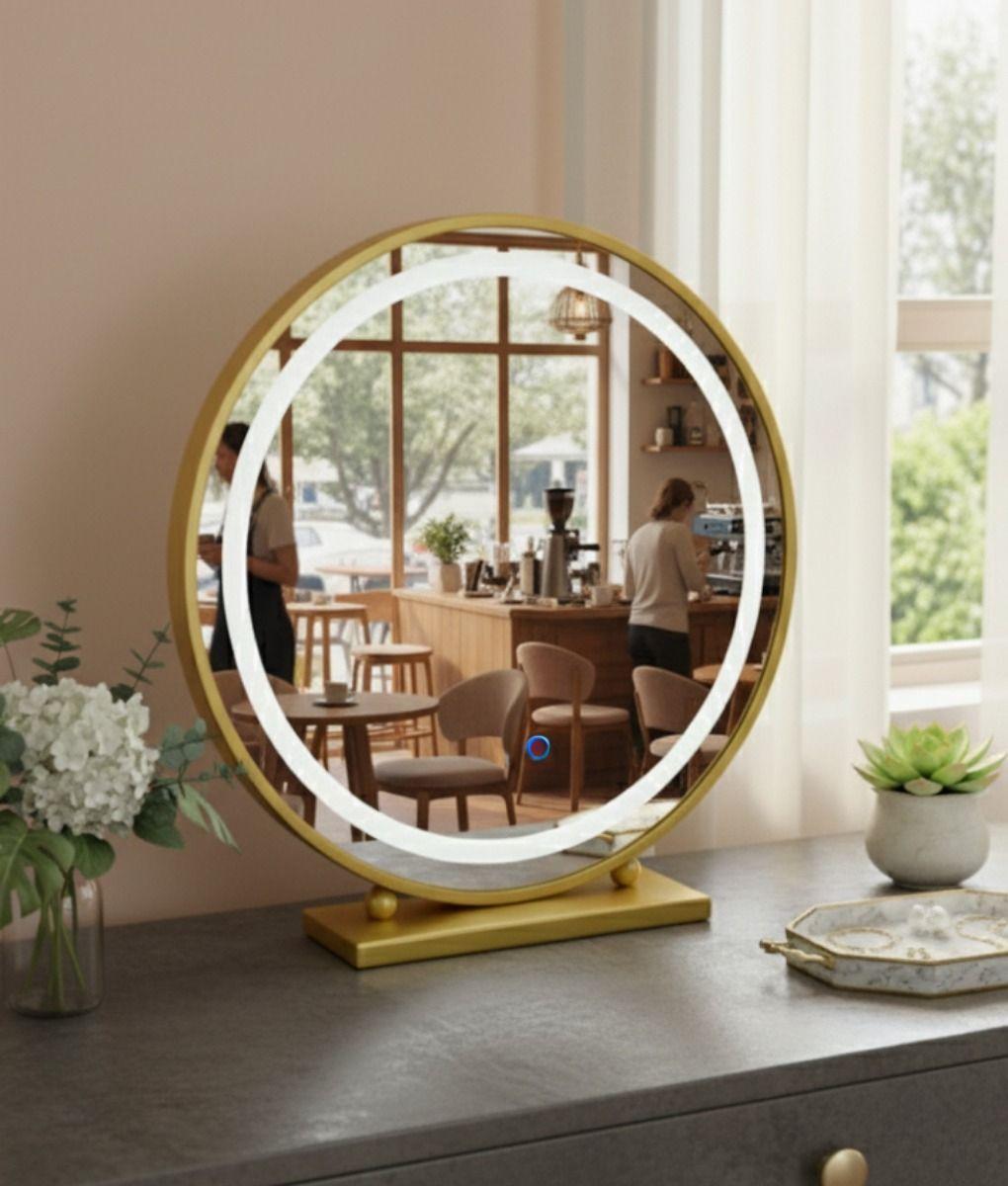 Espejo Decorativo Mesa Panel Táctil Luz LED Hogar Jhn-5