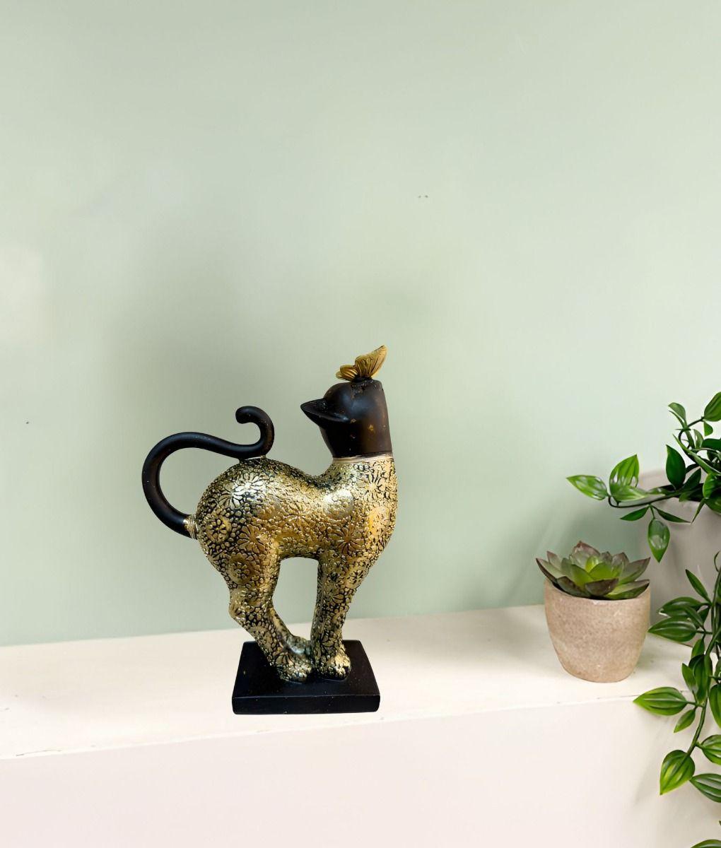 Estatua Elegante Figura Decorativa Gato Adorno Hogar Jhn-5