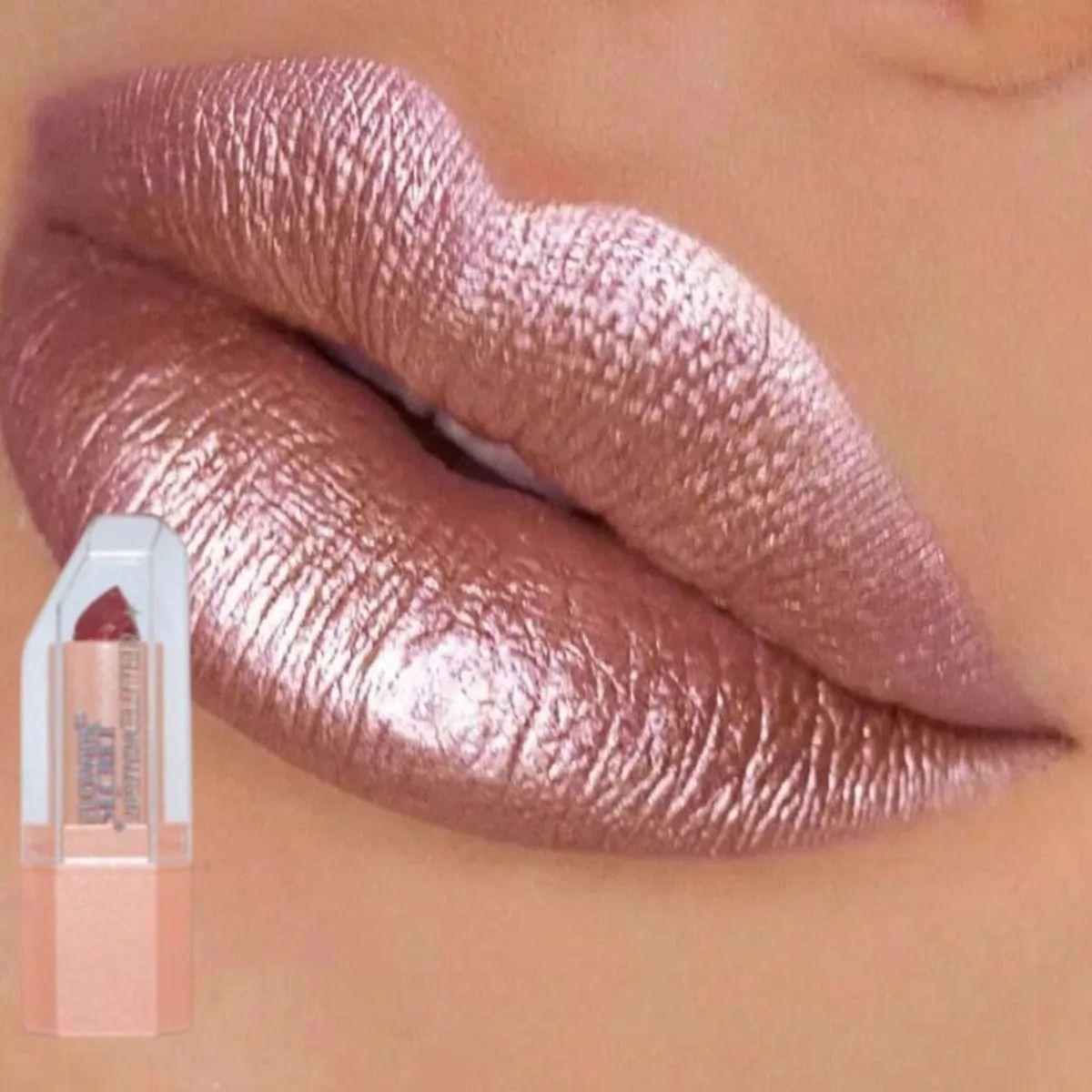 Paq 24 Labiales Barra Metalizado Cremoso Efecto Volumen ALJ-2