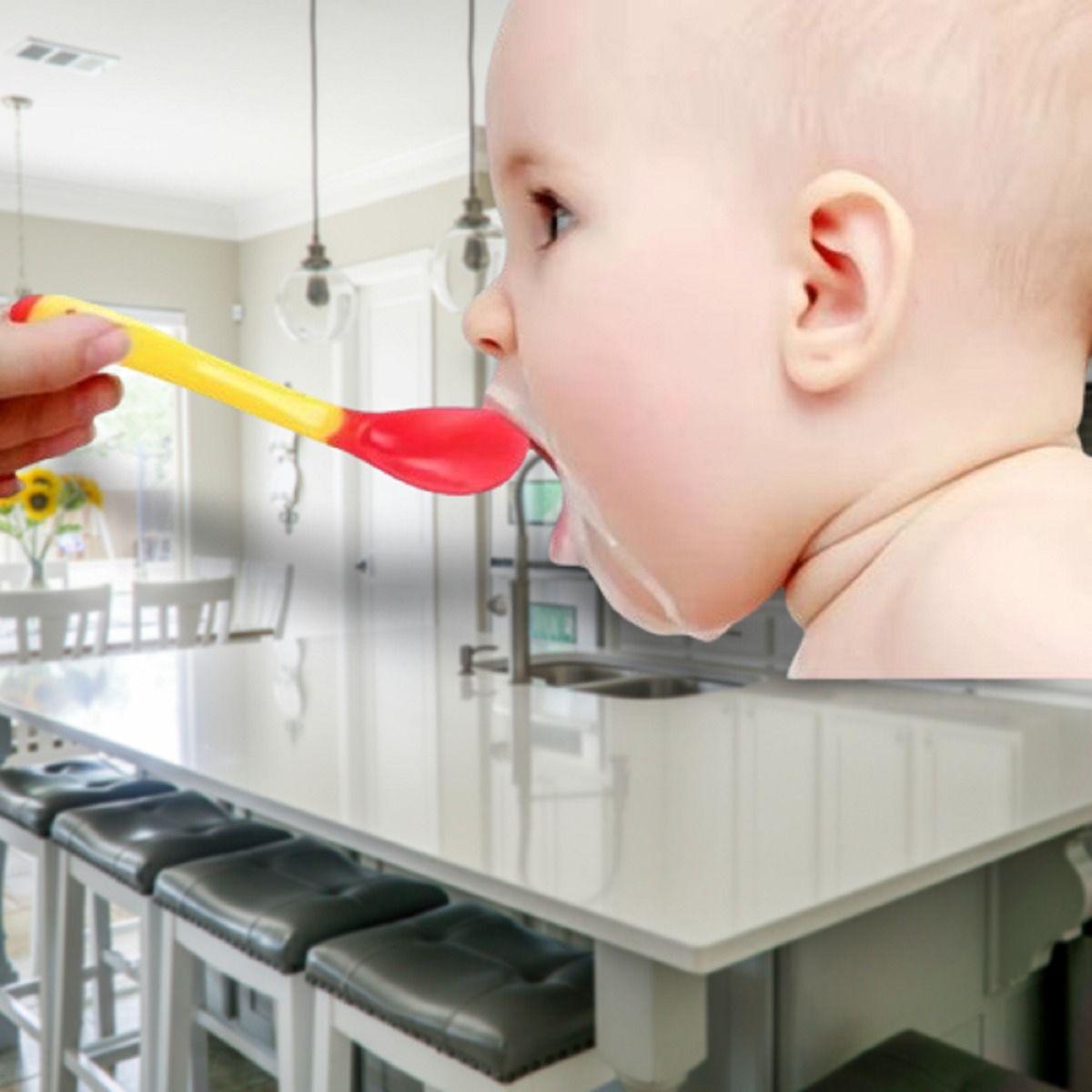 Set 10 Cucharas + Tenedor Sensor Temperatura Bebe Cocina Lau-9