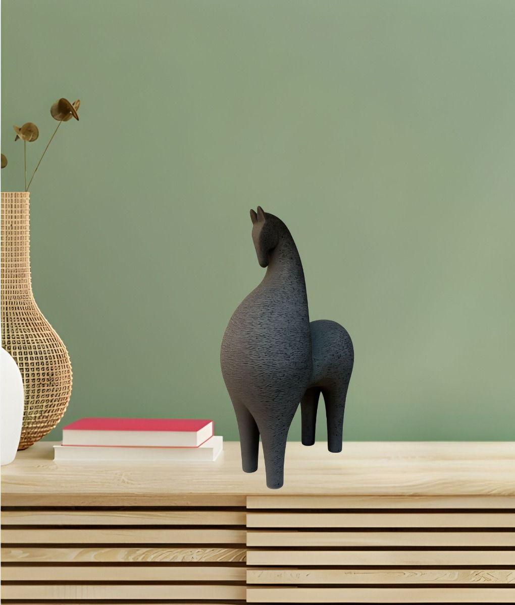 Estatua Caballo Elegante Figura Decorativa Estilizada Jhn-6