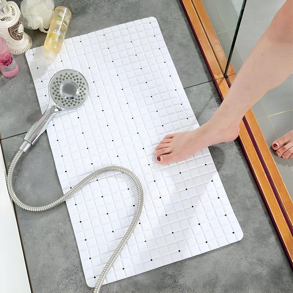 Set 2 Alfombra Antideslizante Baño Ducha Drenaje Suave Jhn-4