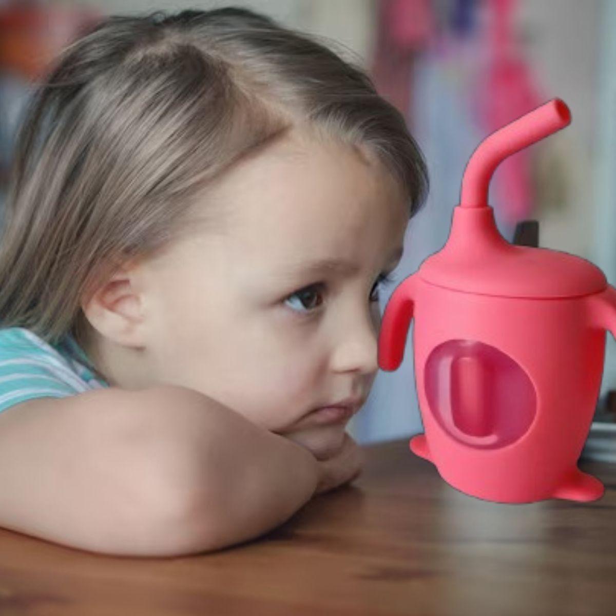 SET 2 VASOS DE INICIACION APRENDIZAJE CON BOQUILLA BEBE LAU-5