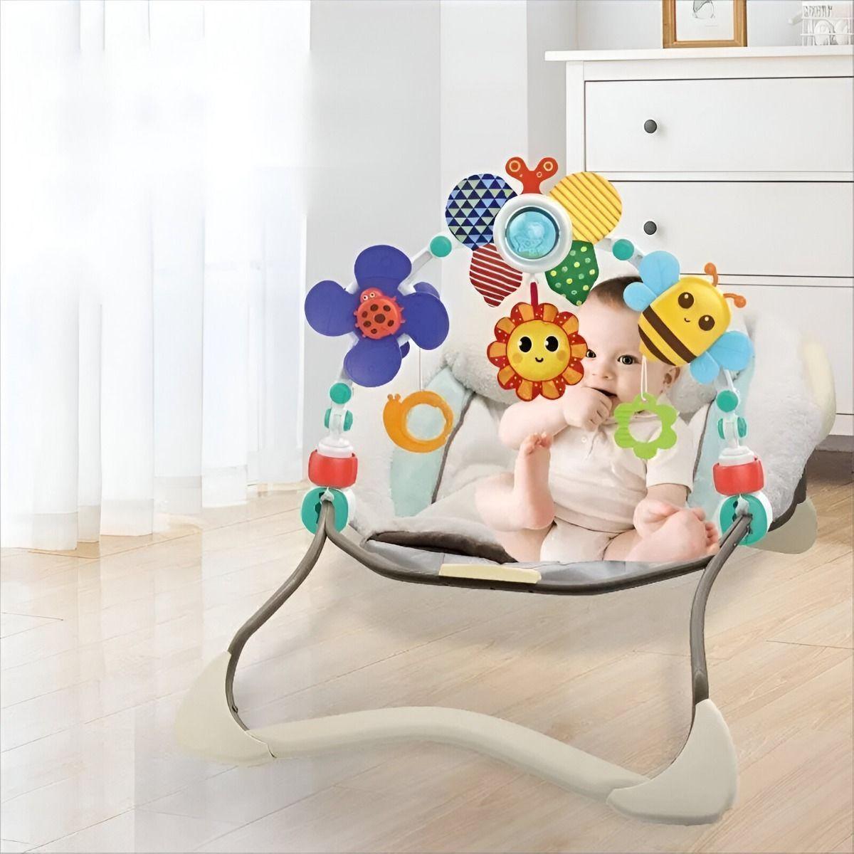 Móvil Sonajero Arco Cochecito Cuna Bebé Sensorial Jhn-3