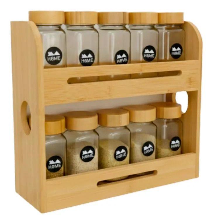 Especiero Organizador Cocina 2 Niveles Diseño Moderno Jhn-0