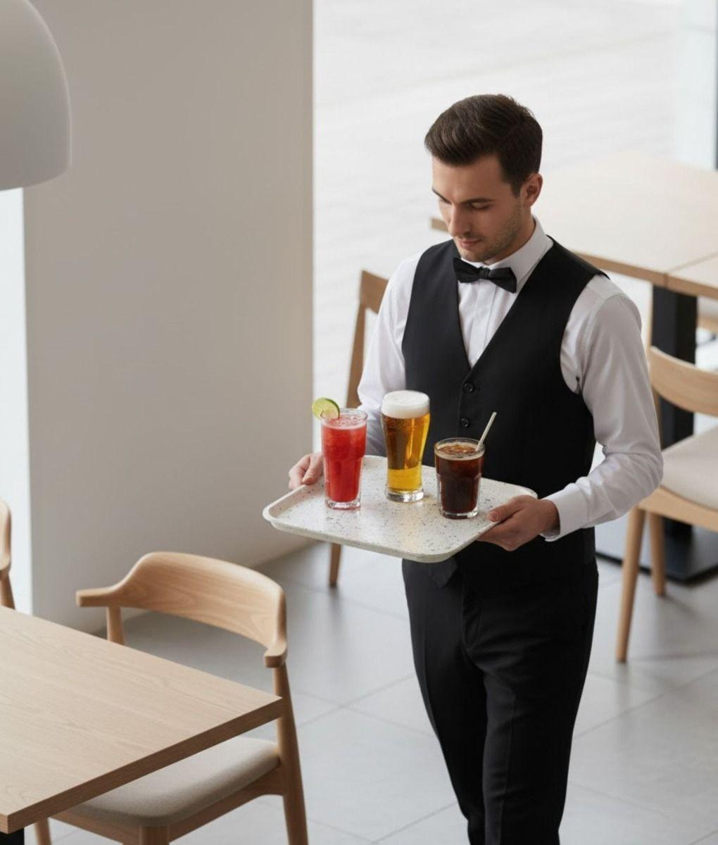 Bandeja Decorativa Base Cuadrada Estilo Terrazo Suave Jhn-4