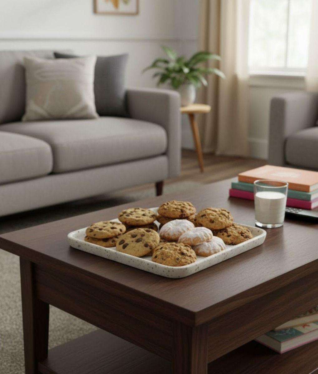 Bandeja Decorativa Base Cuadrada Estilo Terrazo Suave Jhn-7