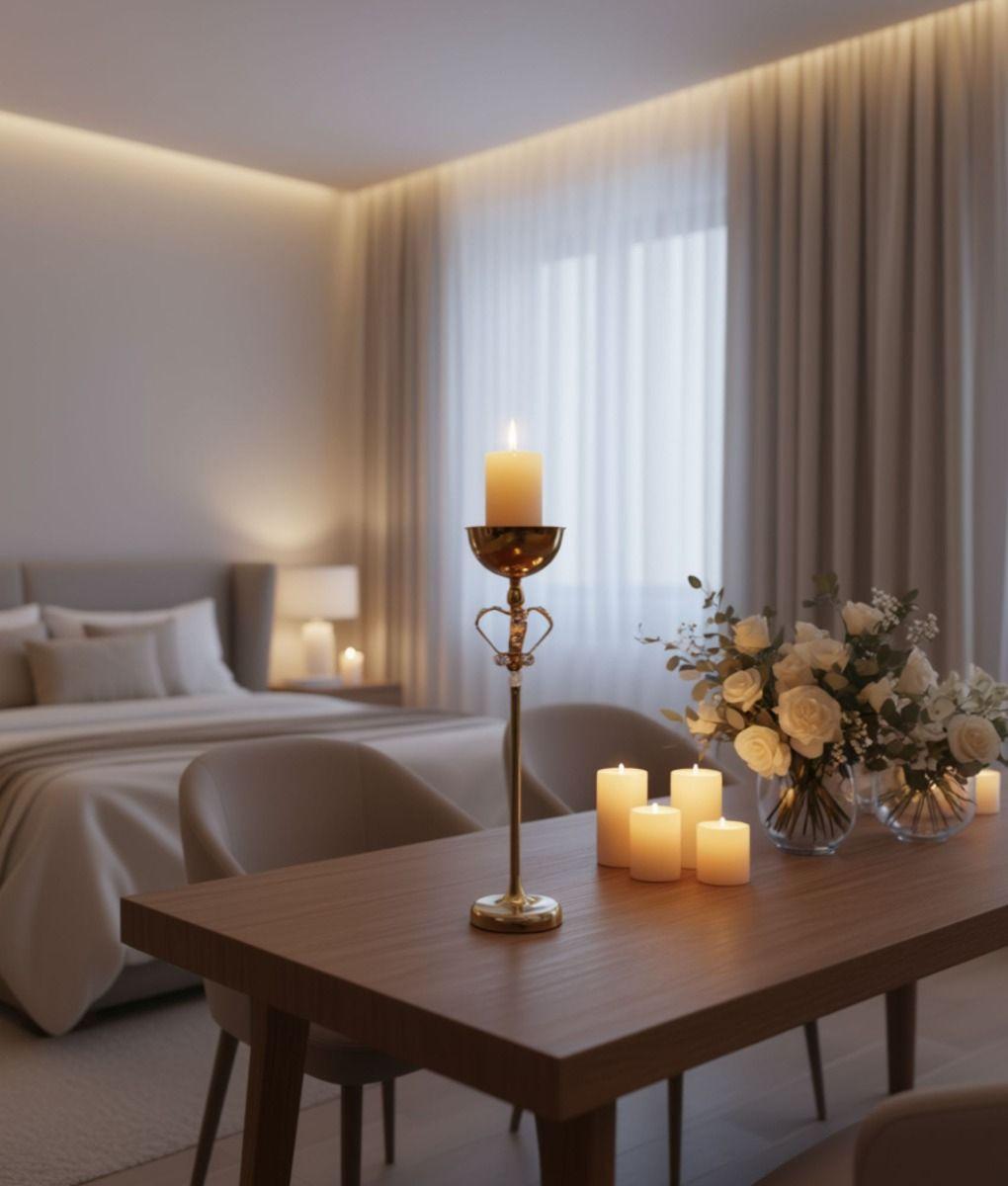 Centro Mesa Decorativo Candelabro Elegante Adorno Jhn-7