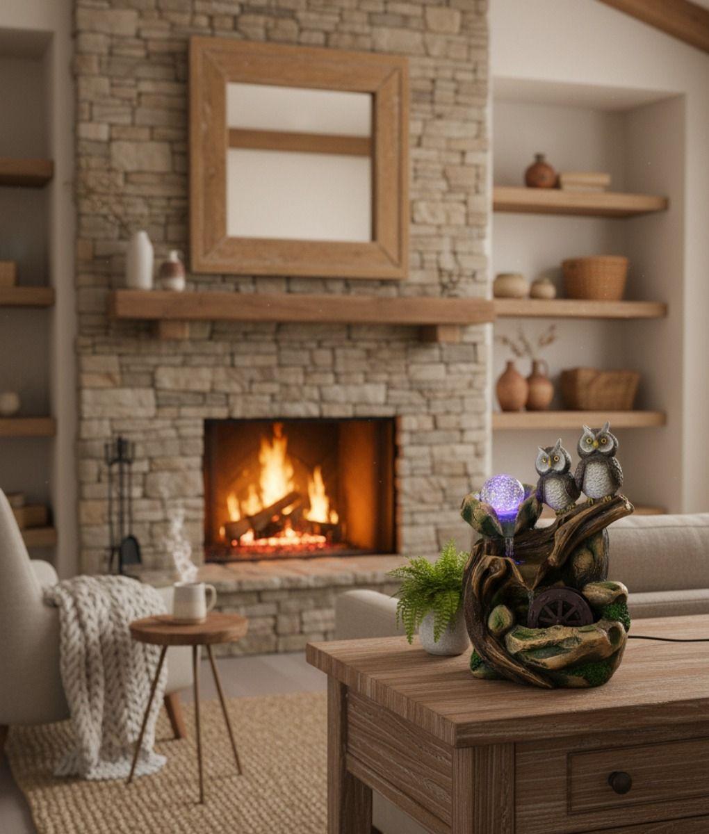 Fuente Agua Mesa Decorativa Adorno Bosque Encantado Jhn-7