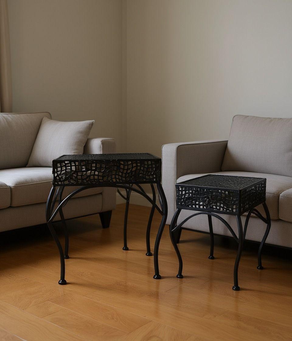 Set 2 Mesa Centro Decorativa Auxiliar Moderno Hogar Jhn-8