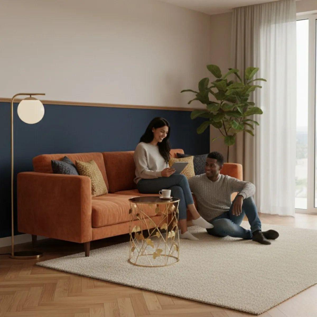 Mesa Auxiliar Acento Ginkgo Elegante Diseño Escultural Jhn-2