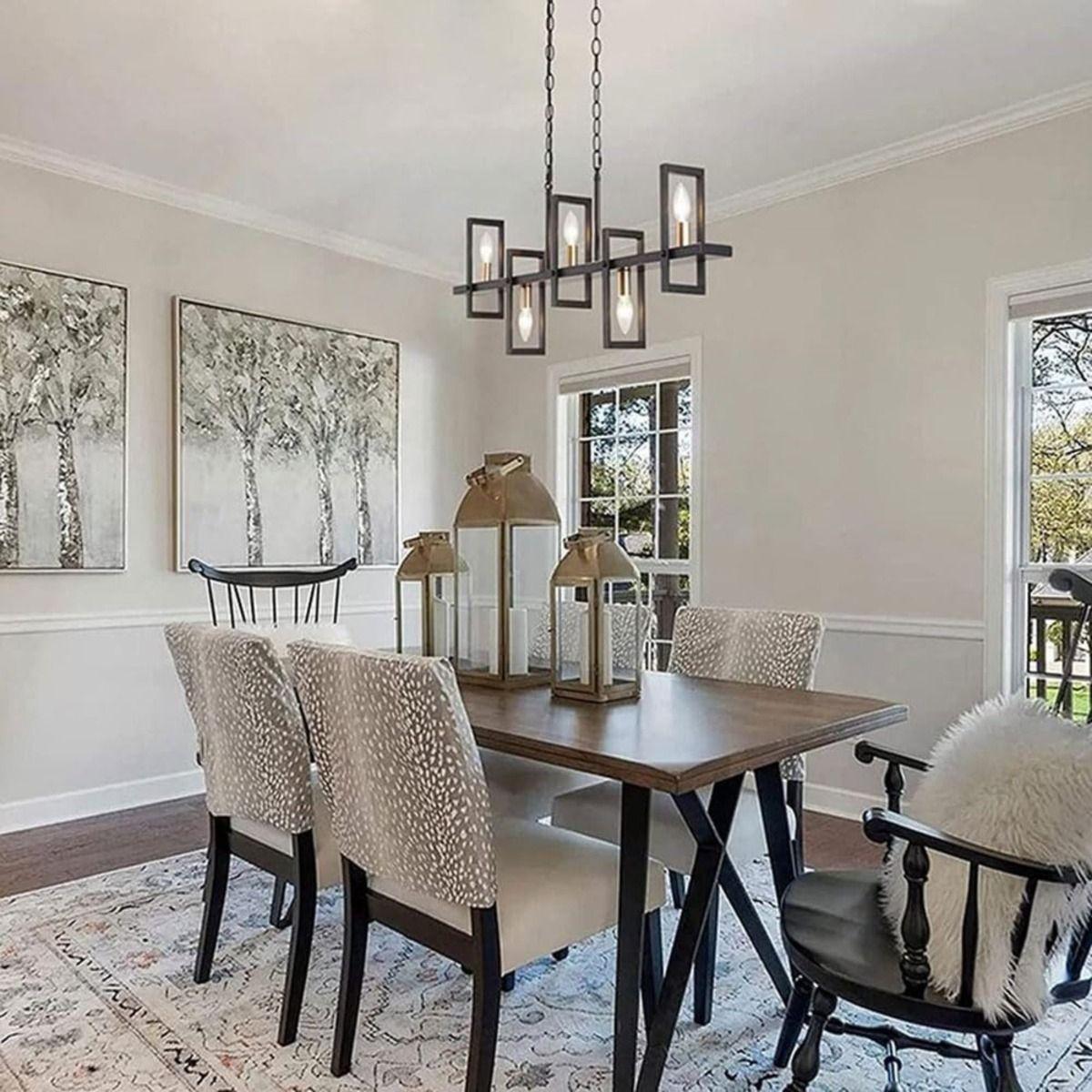 Lampara Colgante Candelabro Moderno 6 Luces Sala Cocina Lau-2