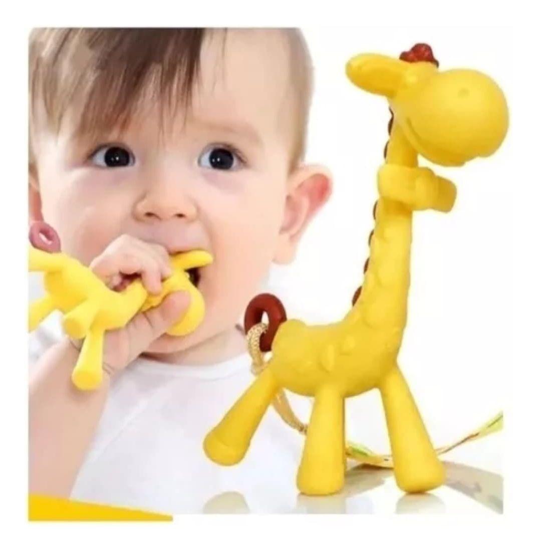 Set 3 Mordedor Silicona Forma Jirafa Rasca Encias Bebes Lau-6