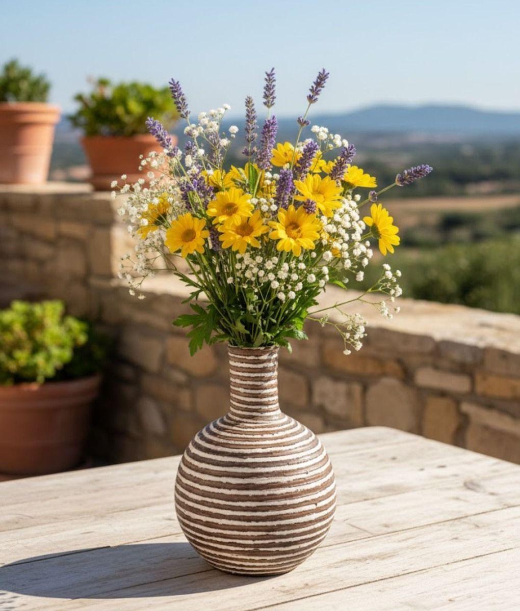 Florero Decorativo Jarrón Moderno Estilo Artesanal Jhn-8