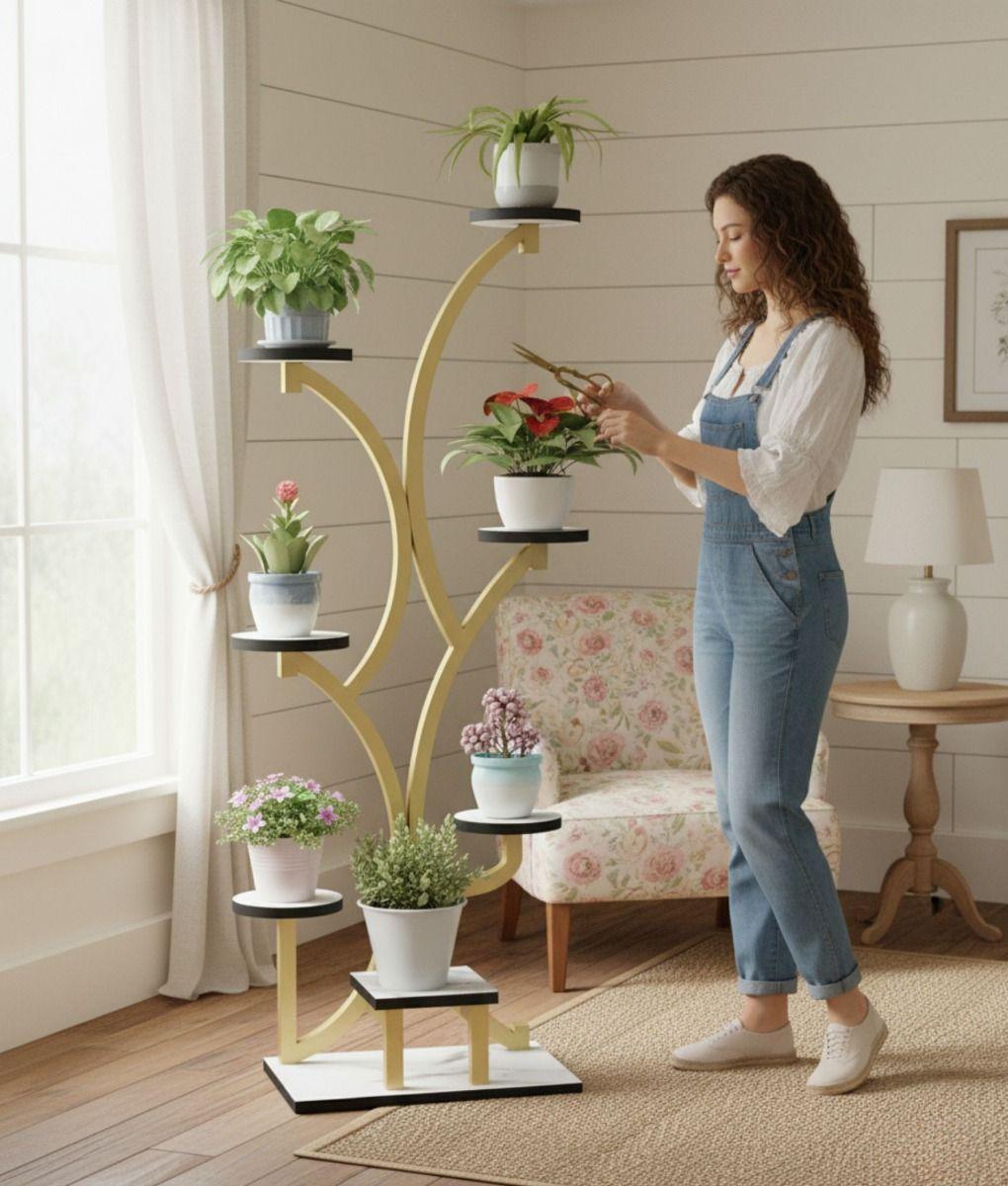 Porta Macetas Soporte Plantas 7 Niveles Estante Alto Jhn-3