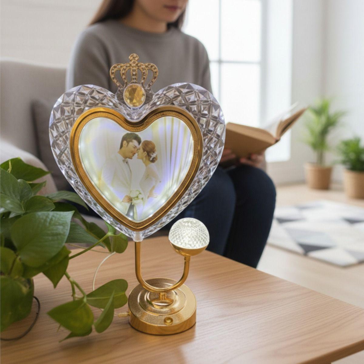 Portarretrato Decorativo Corazón Digital Corona Imperial Jhn-2