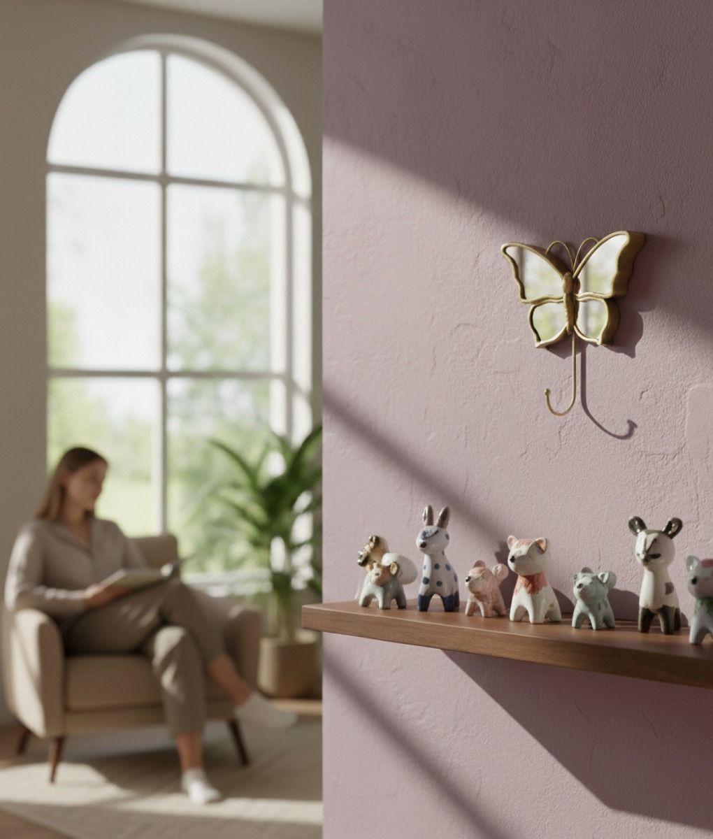 Set 3 Espejo Decorativo Mariposa Adorno Pared Hogar Jhn-2