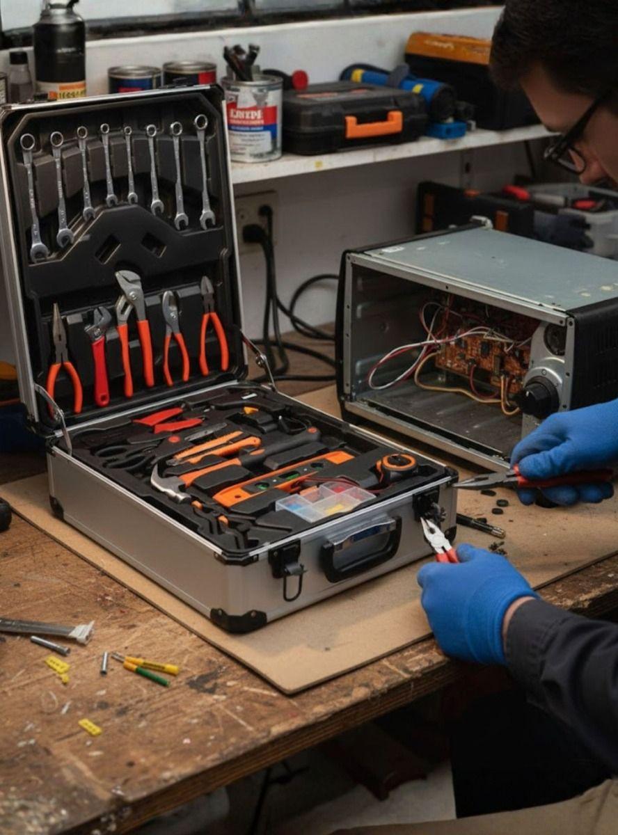 Kit Herramienta Profesional Combinada Maleta Transporte Jhn-6