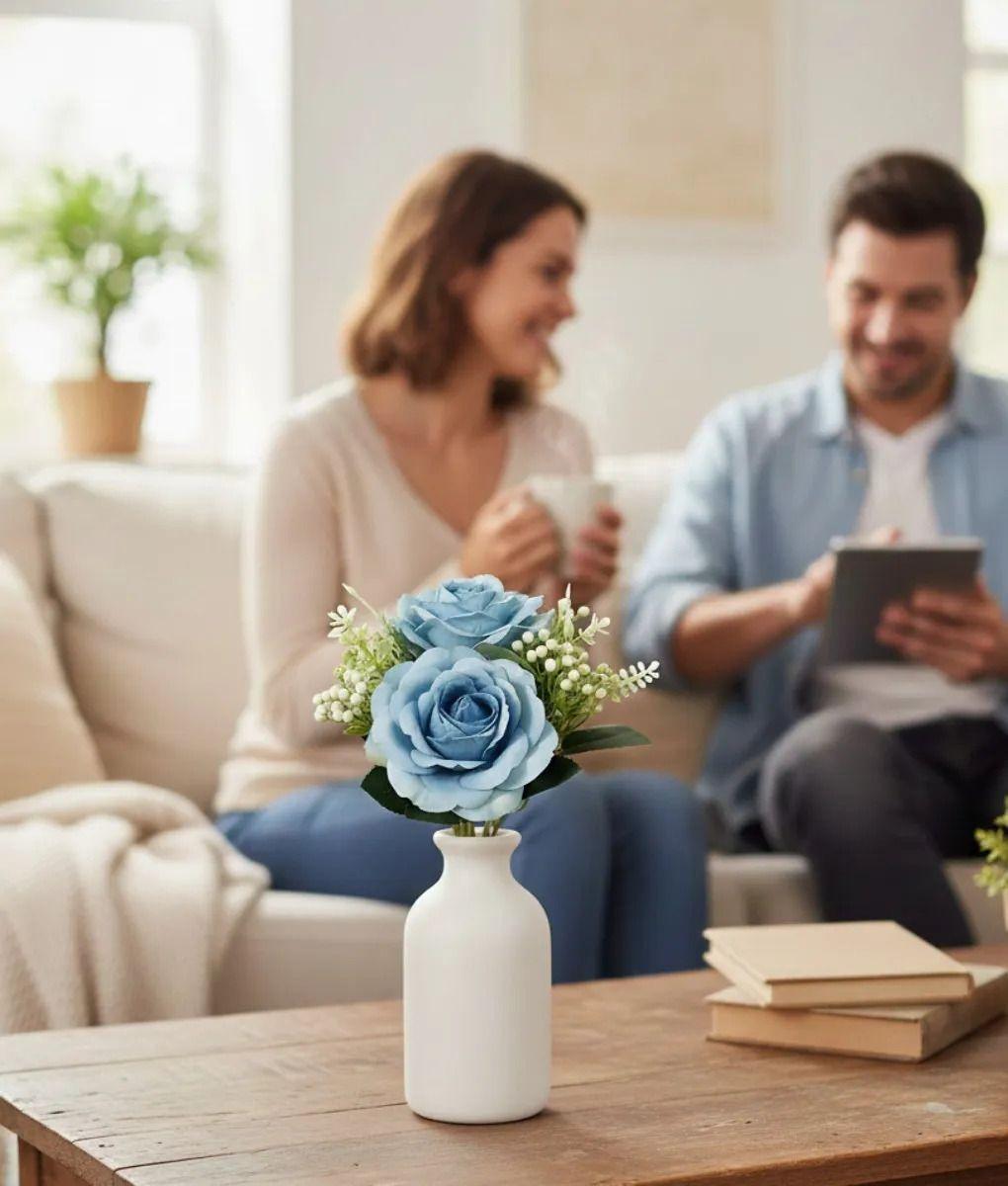 Set 3 Flores Artificiales Silvestres Ramo Decorativo Jhn-4