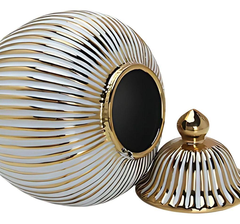Potiche Jarrón Elegante Recipiente Decorativo Tapa Jhn-2