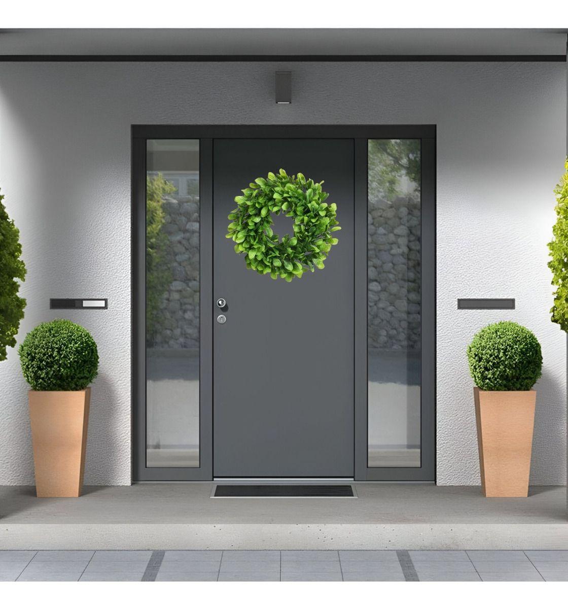 Set de 2 Corona Artificial Puerta Decorativa Eucalipto Jhn-8