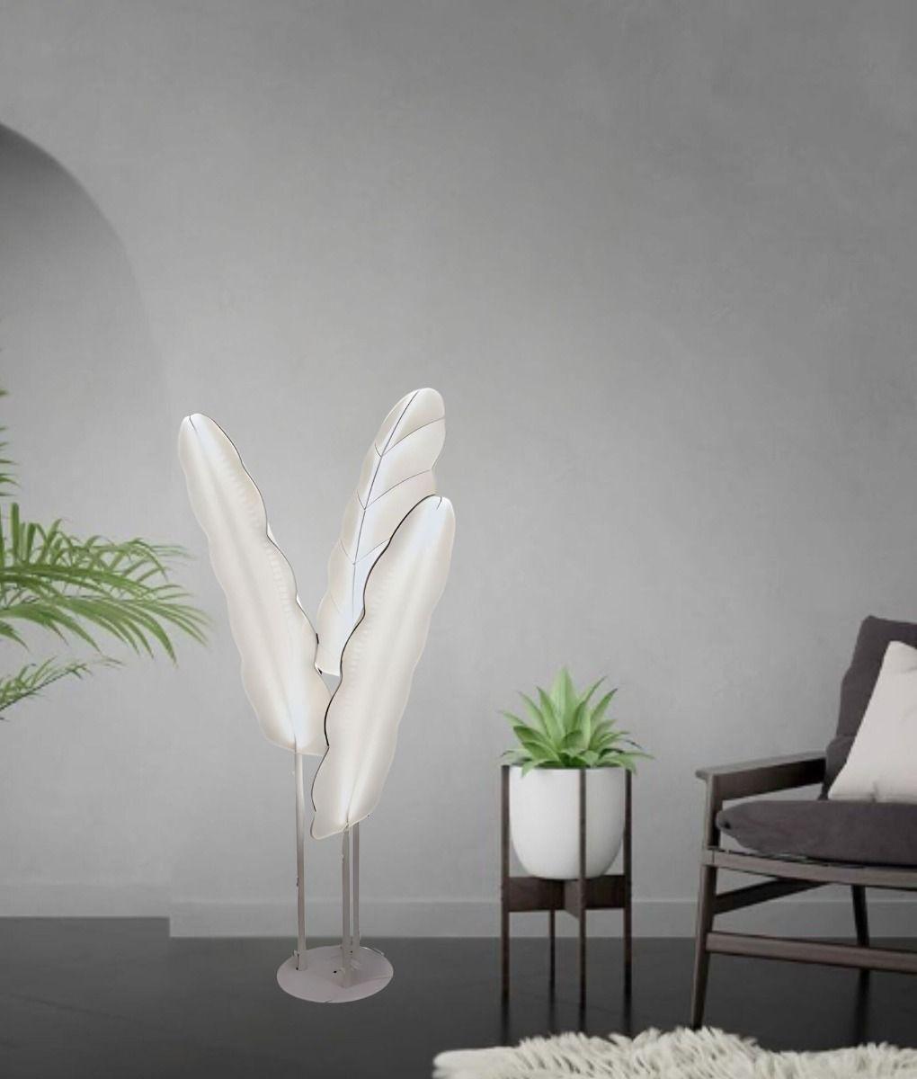 Lámpara Pie Decorativa Forma Hojas Funcional Hogar Jhn-5