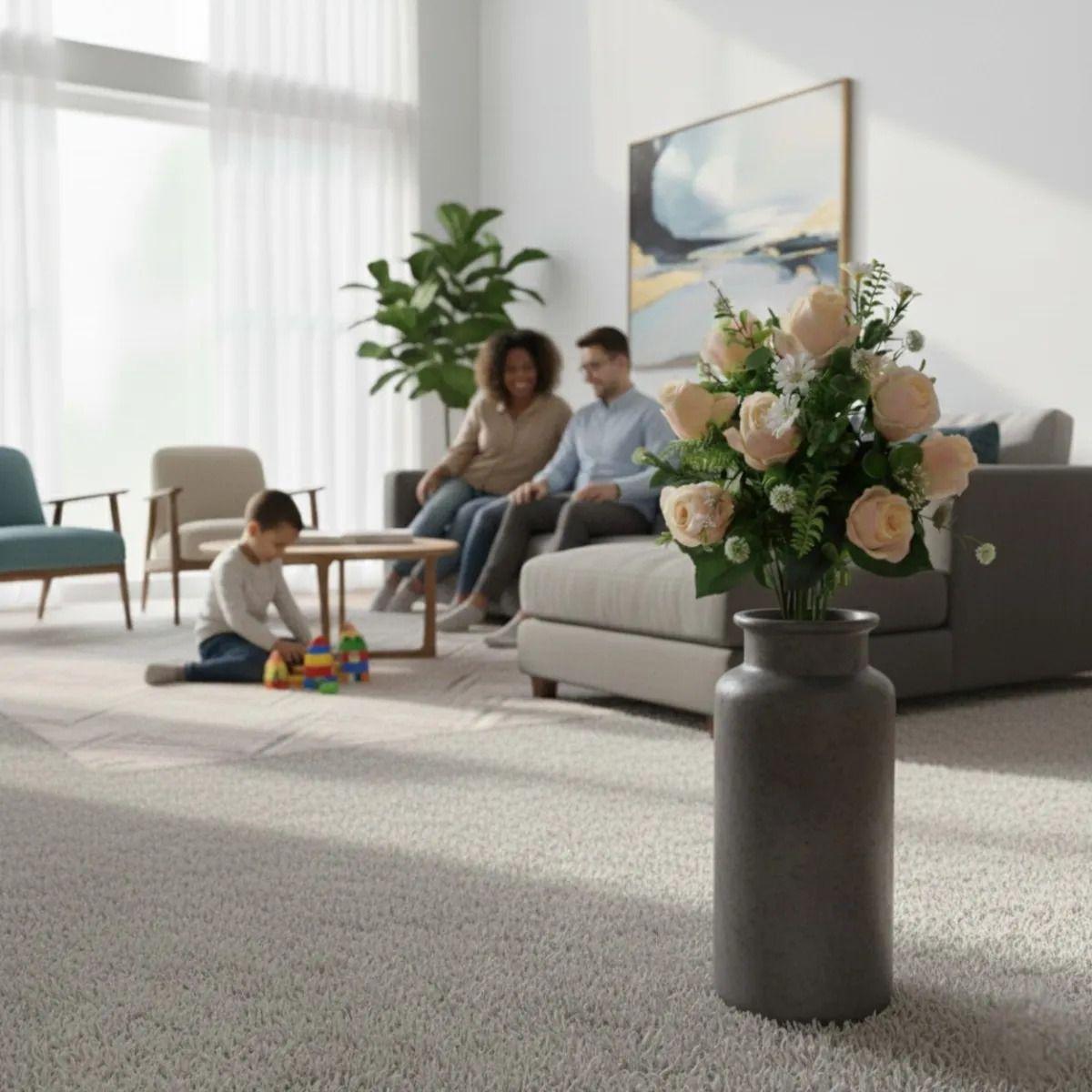 Set 2 Ramo Floral Artificial Ornamental Rosas Adorno Jhn-2