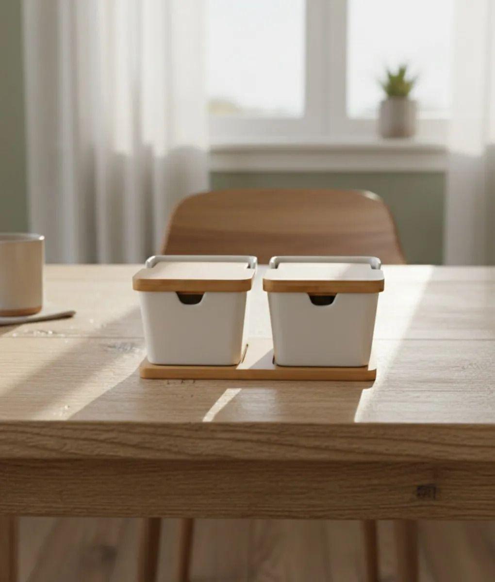 Set 2 Contenedores Diseño Minimalista Almacenamiento Jhn-5