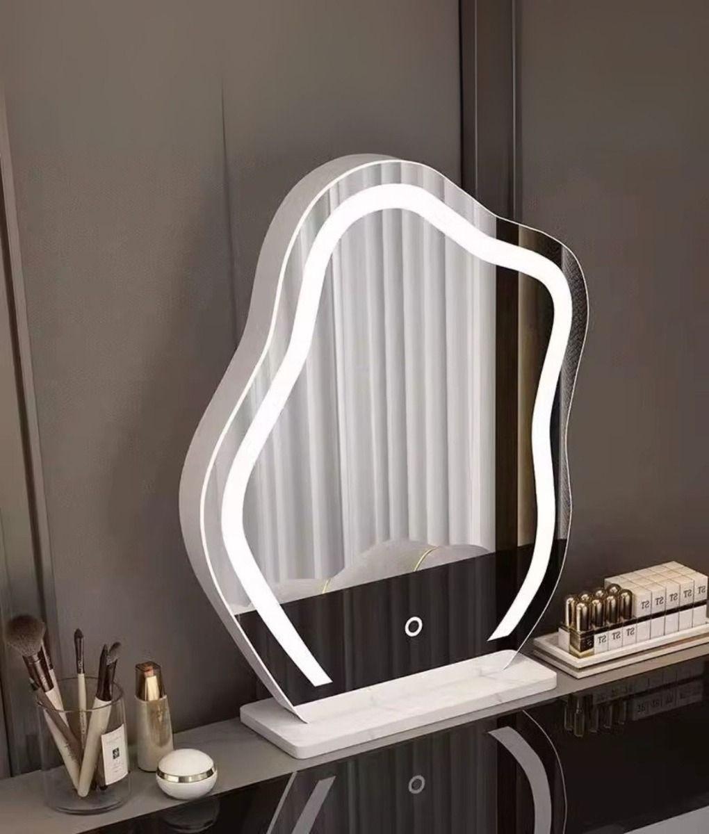 Espejo Decorativo Maquillaje Luz Mesa Táctil LED Jhn-2