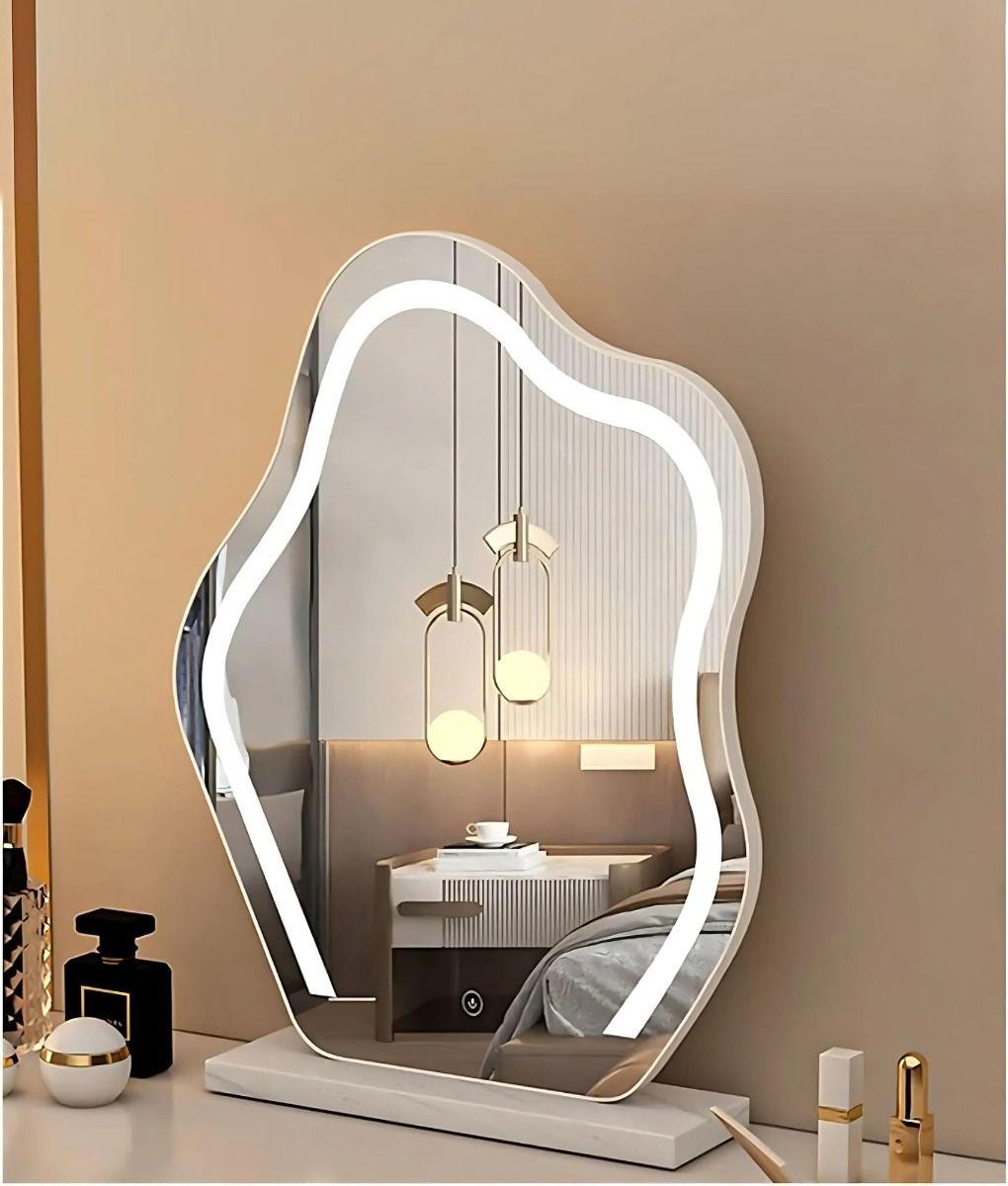 Espejo Decorativo Maquillaje Luz Mesa Táctil LED Jhn-4