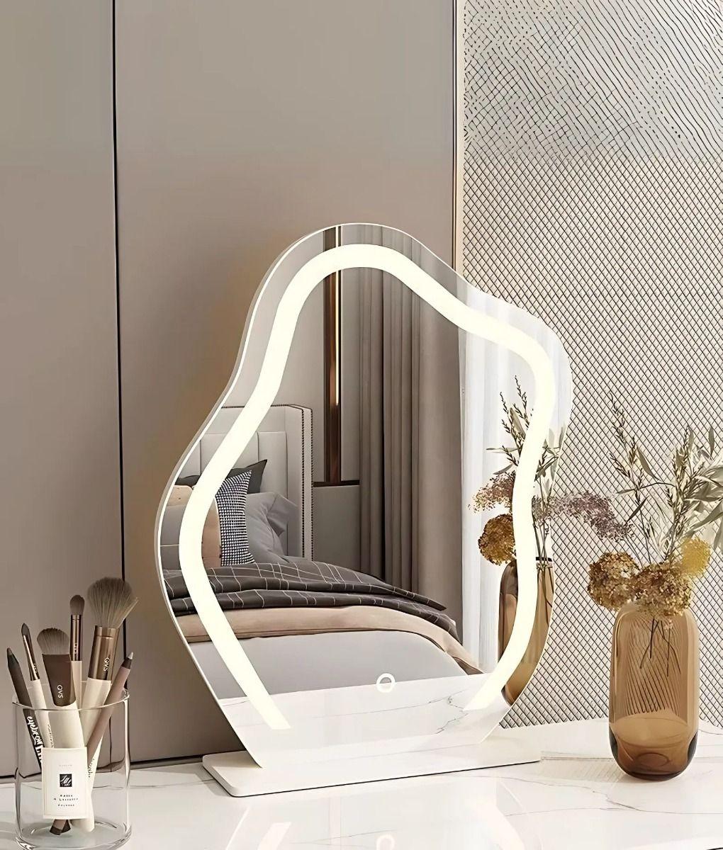 Espejo Decorativo Maquillaje Luz Mesa Táctil LED Jhn-5