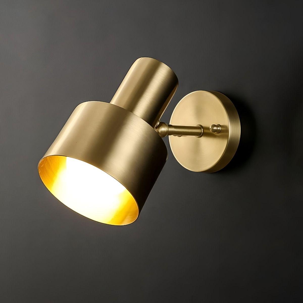 Lámpara Aplique Pared LED Nórdico Dorada Ajustable E27 Jhn-4