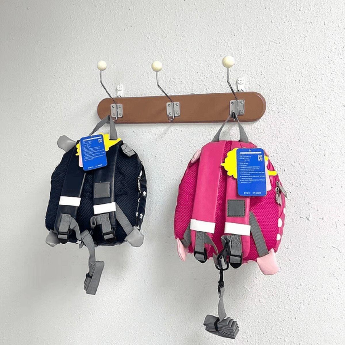 Set 3 Mochila Anti-Pérdida Niños Diseño Animales 3D Lau-3