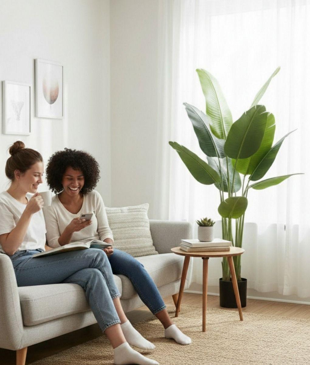 Planta Artificial Decorativa Ave de Paraíso Adorno Hogar Jhn-3