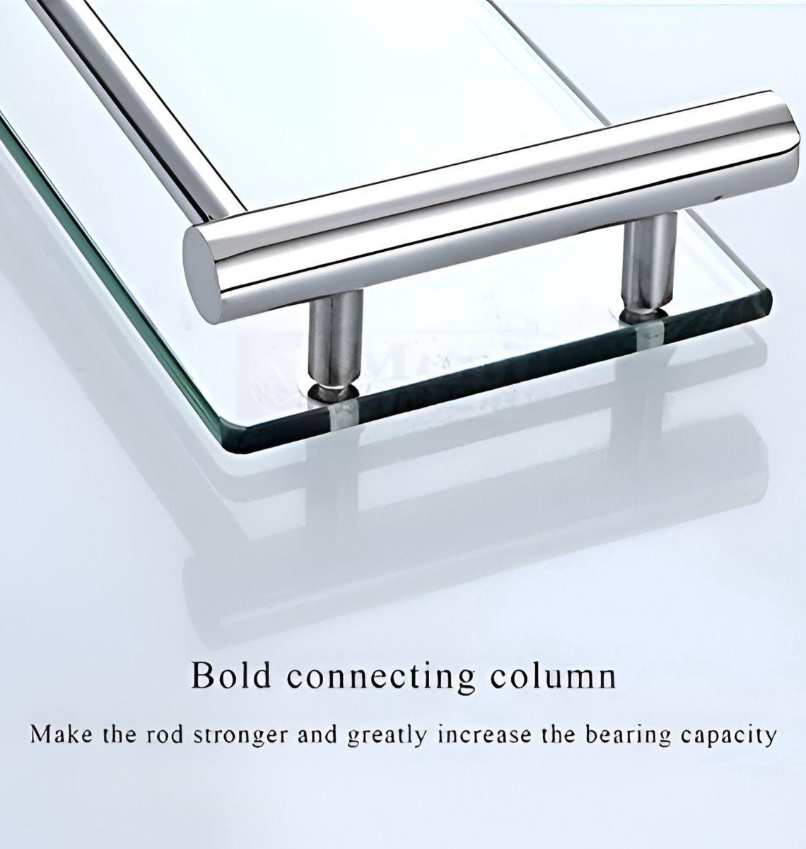 Estante Baño Repisa Estante Vidrio Templado Pared Jhn-3