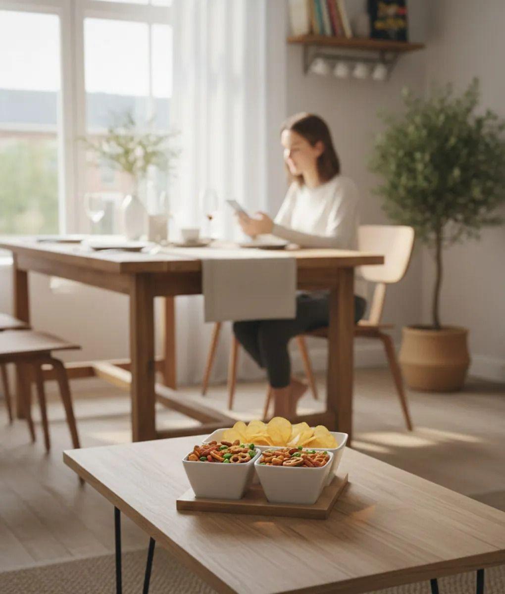 Juego 3 Soporte Snacks Moderno Aperitivos Bandeja Servir Jhn-3