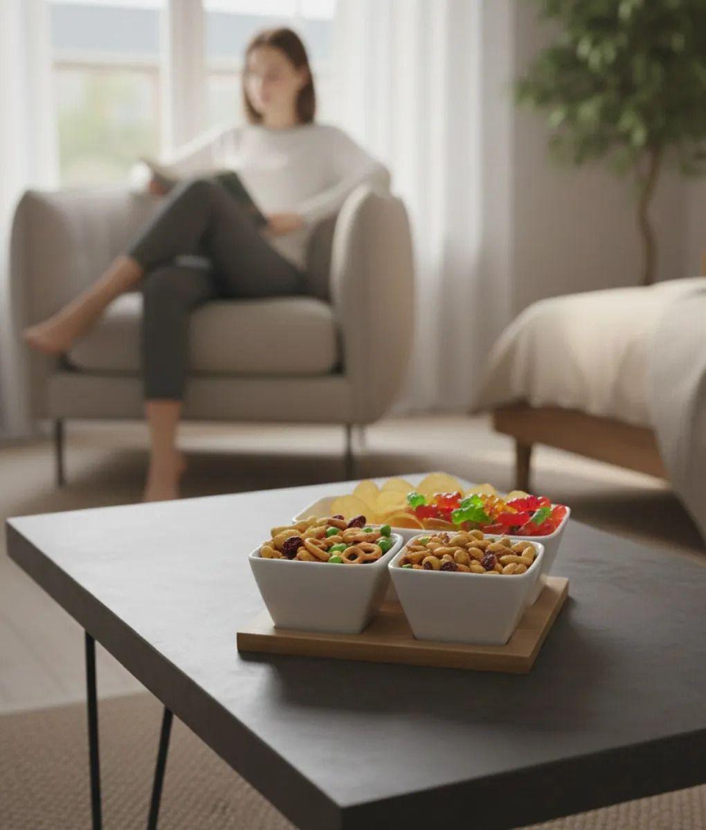 Juego 3 Soporte Snacks Moderno Aperitivos Bandeja Servir Jhn-5