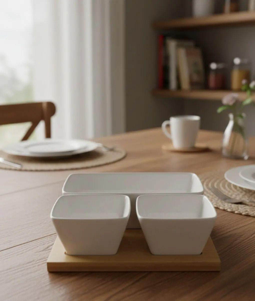 Juego 3 Soporte Snacks Moderno Aperitivos Bandeja Servir Jhn-7