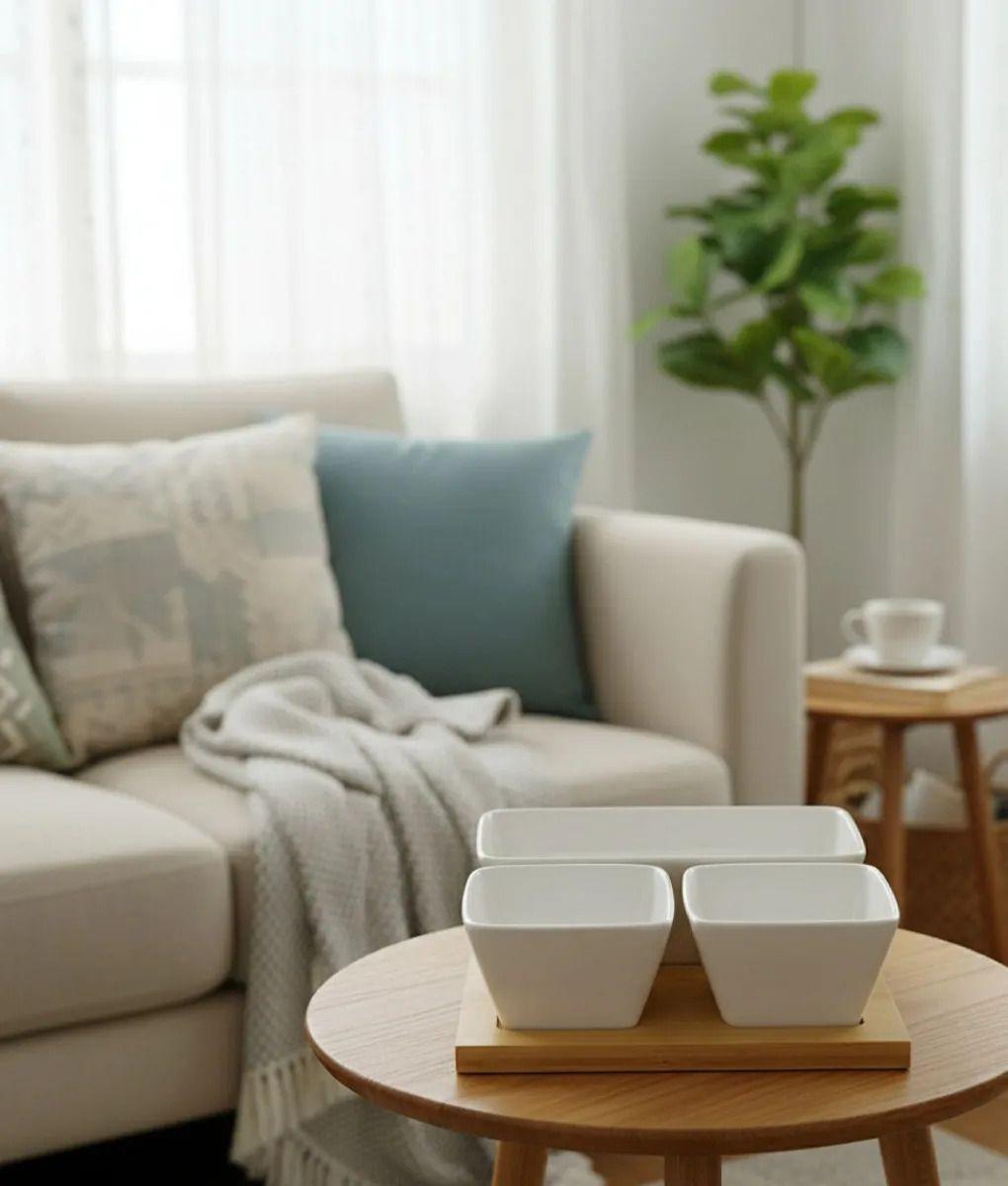 Juego 3 Soporte Snacks Moderno Aperitivos Bandeja Servir Jhn-8