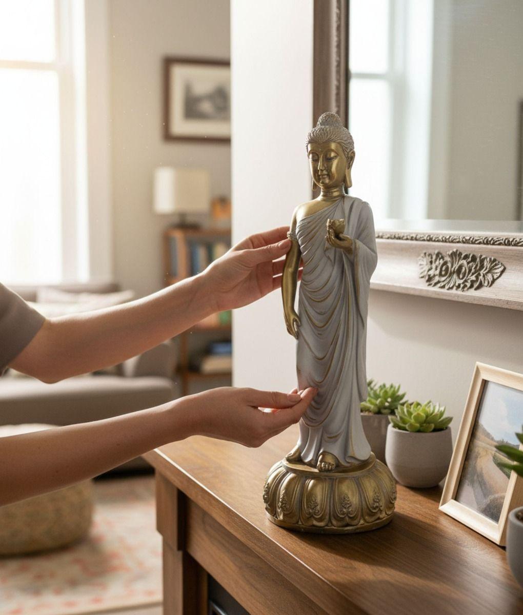 Figura Decorativa Buda Adorno Estatua Hogar Jhn-3