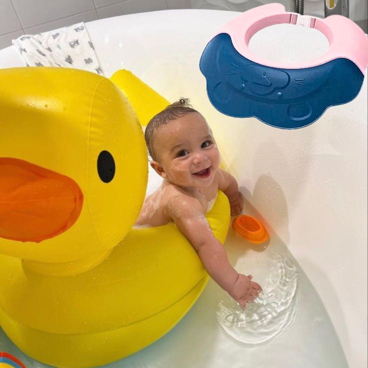 Set 4 Gorro Visera Ducha Silicona Ajustable Baño Bebe Lau-5