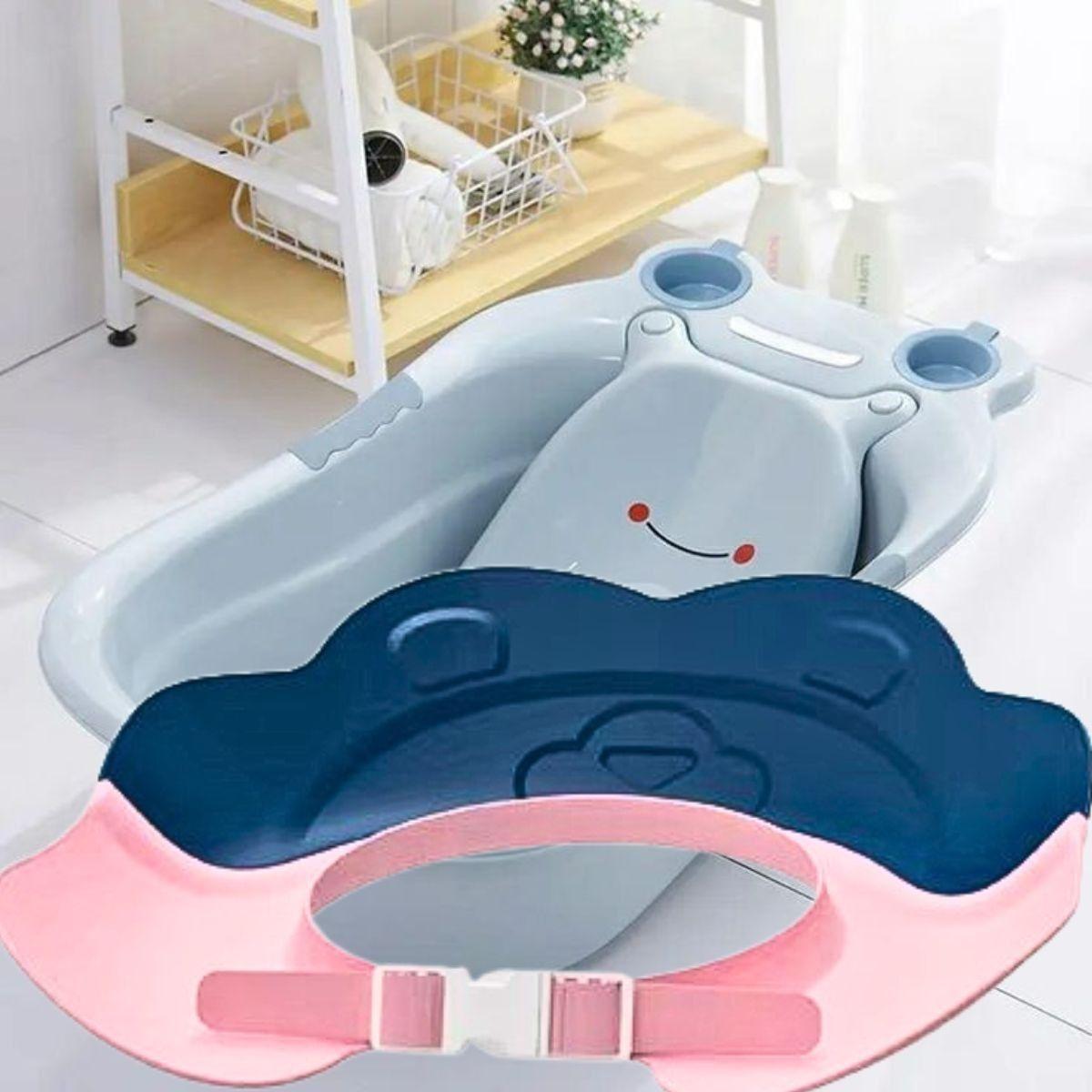 Set 4 Gorro Visera Ducha Silicona Ajustable Baño Bebe Lau-6