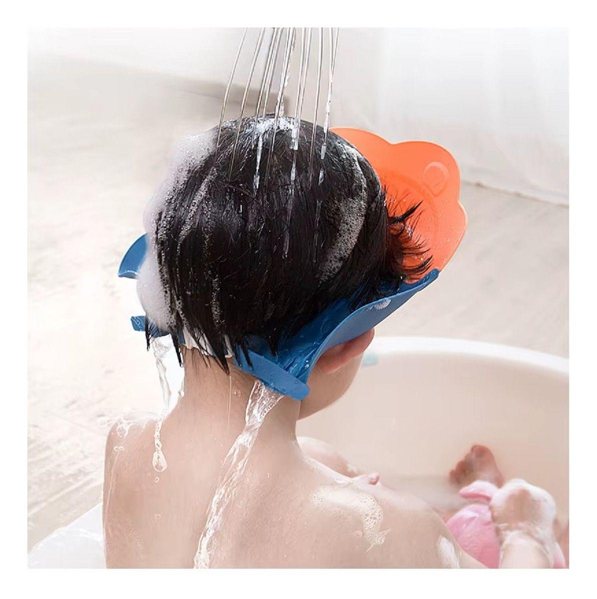 Set 4 Gorro Visera Ducha Silicona Ajustable Baño Bebe Lau-7