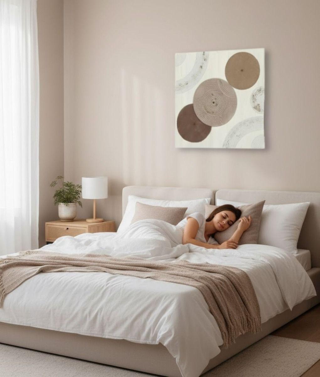 Cuadro Decorativo Abstracto Círculos Adorno Pared Jhn-2