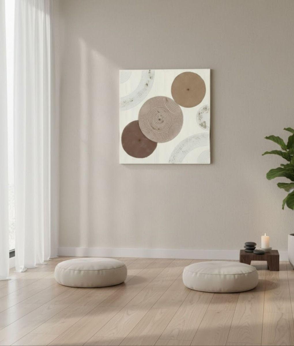 Cuadro Decorativo Abstracto Círculos Adorno Pared Jhn-8