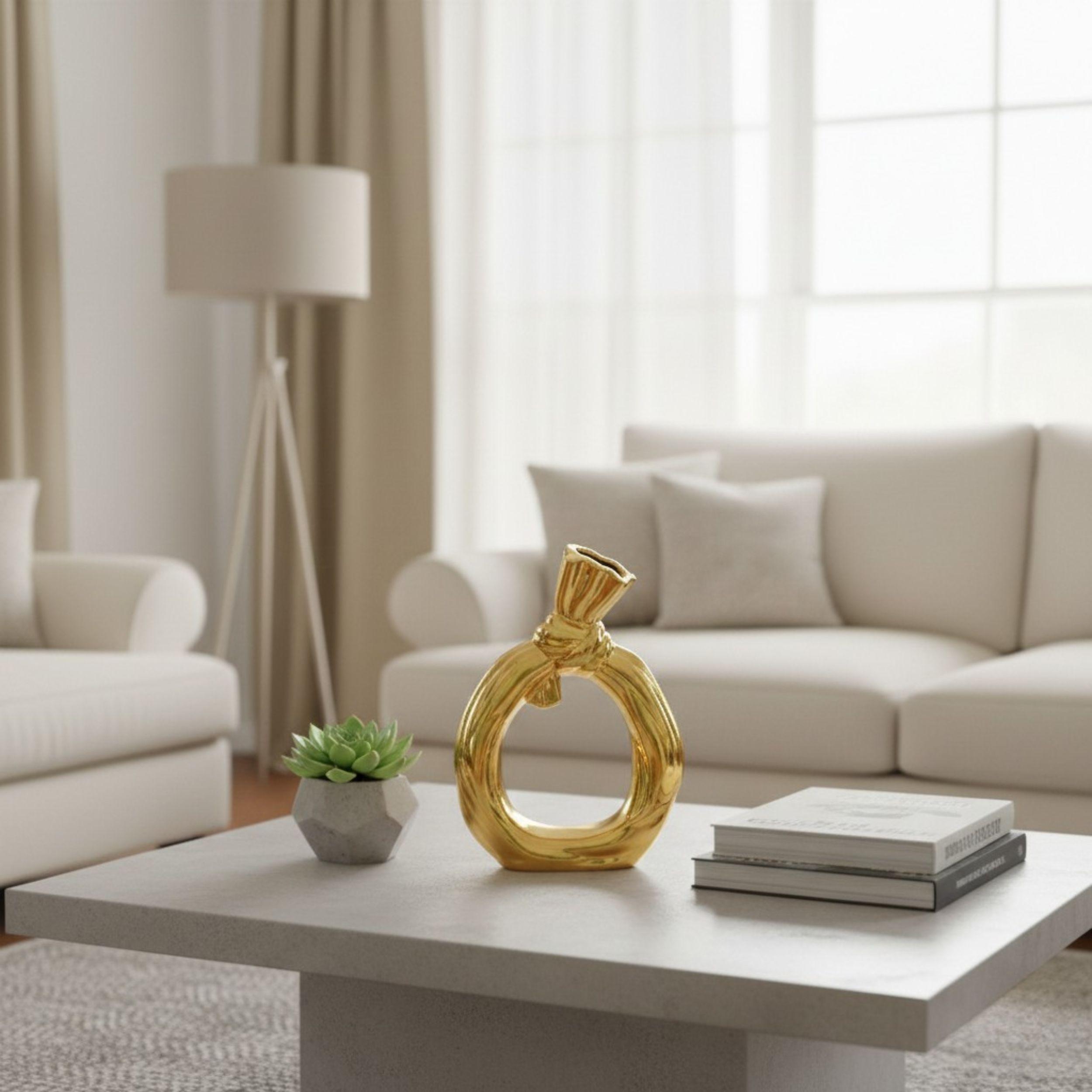 Florero Escultural Nudo Infinito Decorativo Moderno ALJ-5